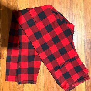 Plaid Red and Black Kids Bottoms